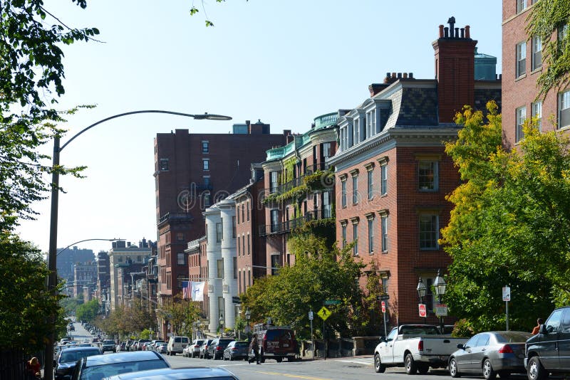 Boston historiska byggnader, Massachusetts, USA royaltyfri bild