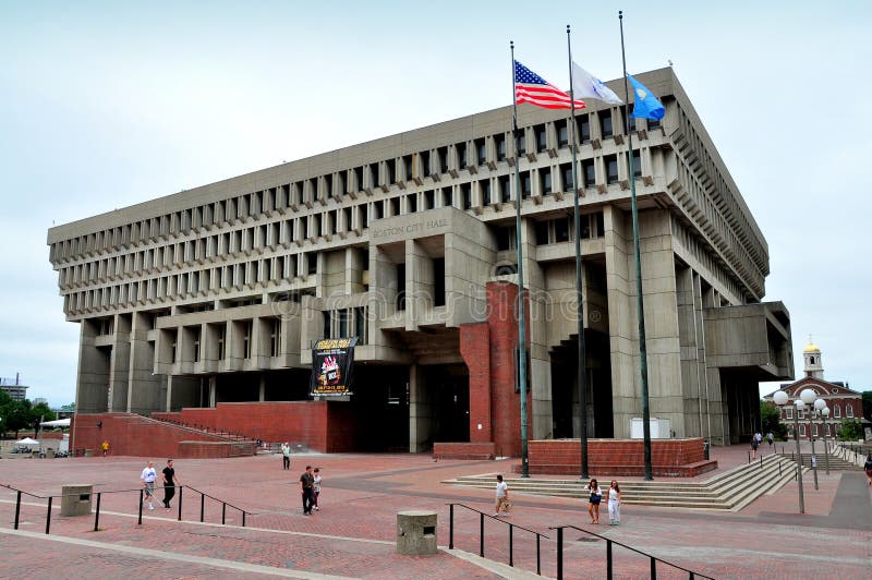 Boston, MA: Boston City Hall Editorial Photography - Image of hall ...