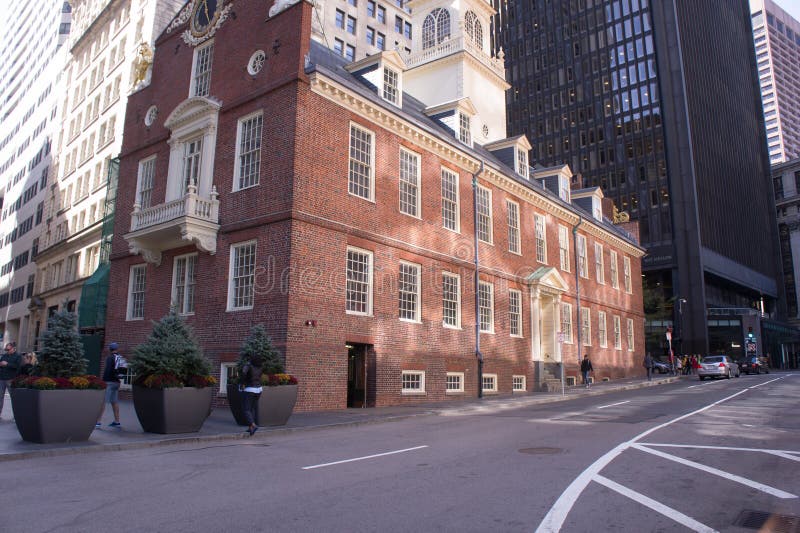 Boston, mA 4 de octubre de 2017: Casa vieja del estado imagen de archivo Boston, mA 4 de octubre de 2017: Casa vieja del estado imagen de archivo