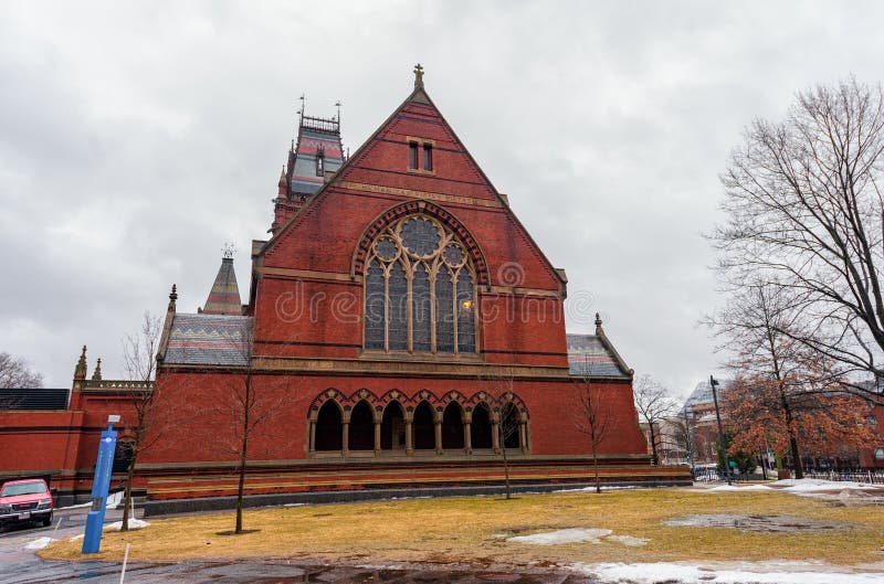 BOSTON, MASSACHUSETTS - 6 GENNAIO 2014: Iarda di Harvard a Boston Area dell'università di Harvard immagini stock libere da diritti