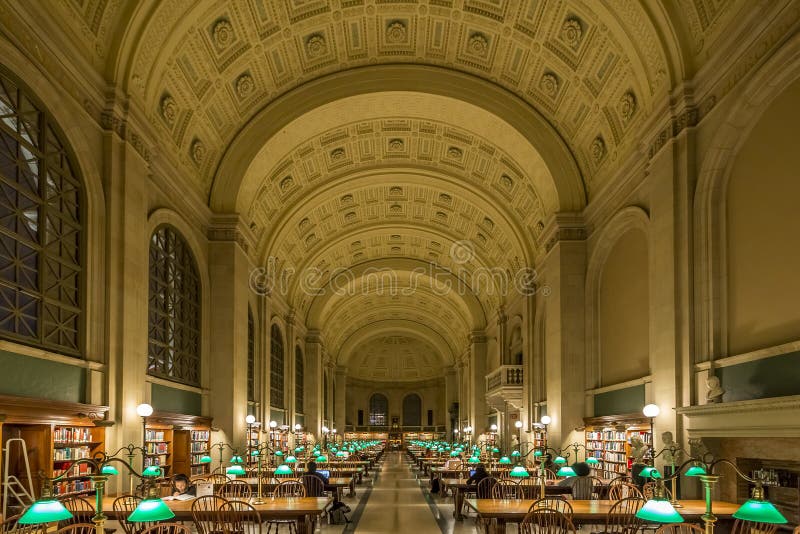 Boston Public Library stock photo