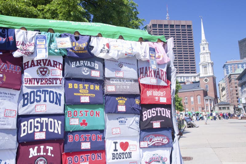 Boston shirts and streets