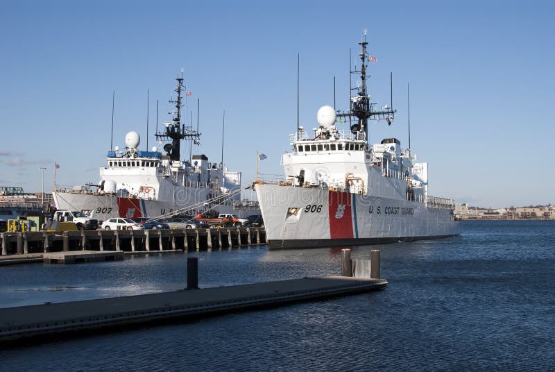 Statki Straży Wybrzeża USA, Boston, MA fotografia royalty free