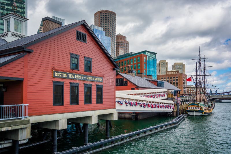 The Boston Tea Party Museum, in Boston, Massachusetts. Editorial Stock