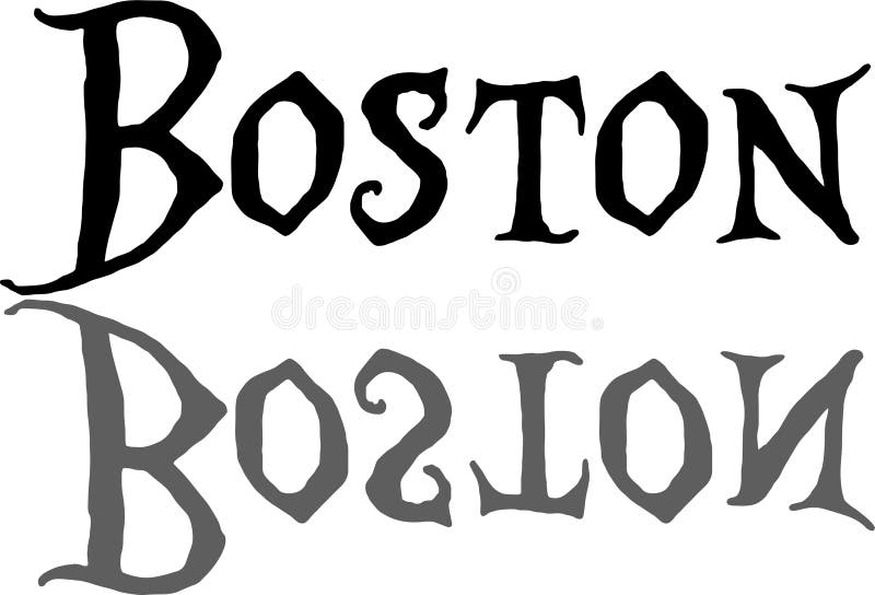 Boston text sign royalty free illustration Boston text sign royalty free illustration