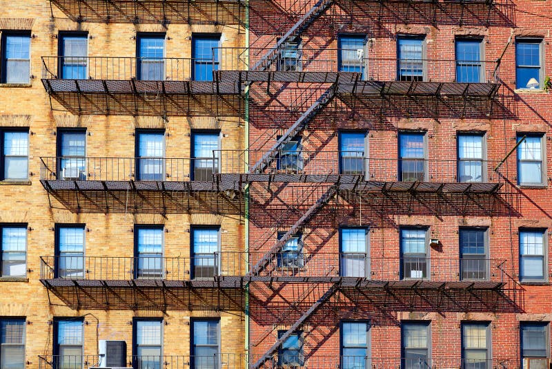 Boston traditional brick wall building facades in Cross St Massachusetts USA