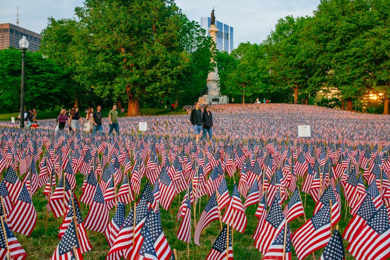 Thousands of US Flags Planted in Boston Common, To Commemorate Fallen