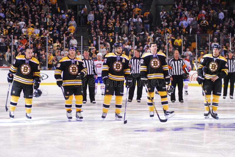 Boston Bruins (l-r) Brad Marchand, Mark Recchi, Patrice Bergeron, Tomas Kaberle and Dennis Seidenberg. Boston Bruins (l-r) Brad Marchand, Mark Recchi, Patrice Bergeron, Tomas Kaberle and Dennis Seidenberg.