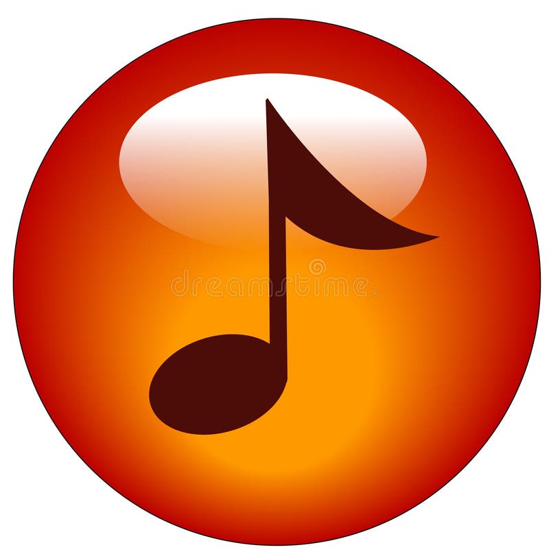 Botón O Icono Del Web De La Música Imagen de archivo libre ...