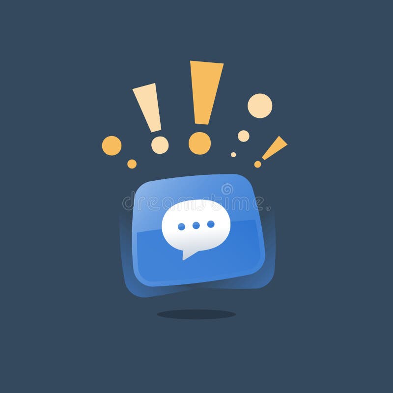 Bot? n azul de la burbuja del discurso, en l? nea mensaje de texto vivo de la charla, uso de comunicaci? n m? vil, llamada de Interne libre illustration