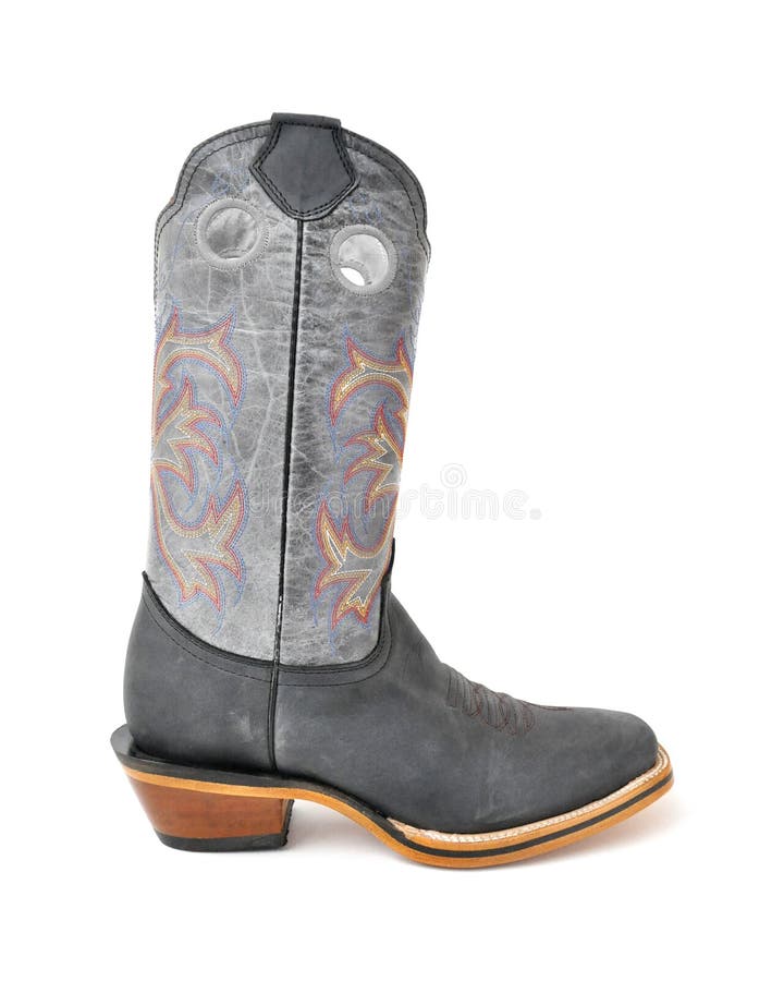 Bota de vaqueiro do estilo do rodeio fotos de stock royalty free Bota de vaqueiro do estilo do rodeio fotos de stock royalty free