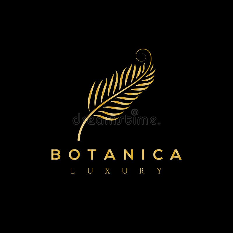 Unique luxury brand concept logo. Golden Elegant leaf Shape Icon Monogram -  brand identity for fashion, jewelry, a cosmetics company. 8798649 Vector  Art at Vecteezy