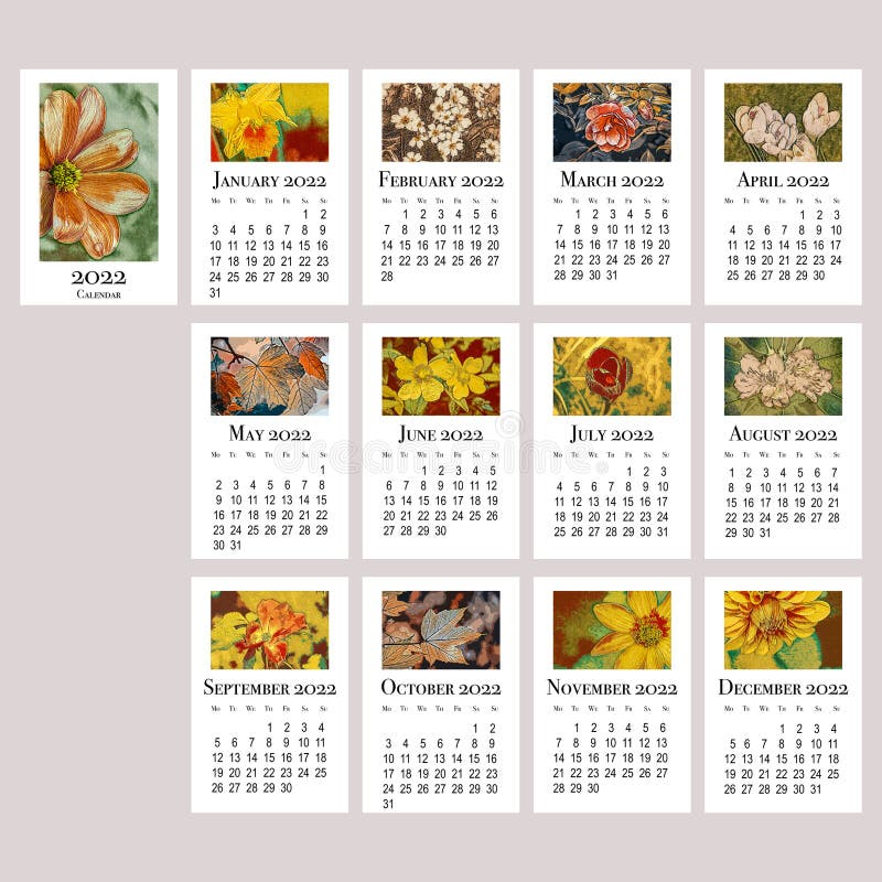 Lps 2022 Calendar Botanical Calendar For 2022. Stock Vector - Illustration Of Botanical,  Design: 235561827