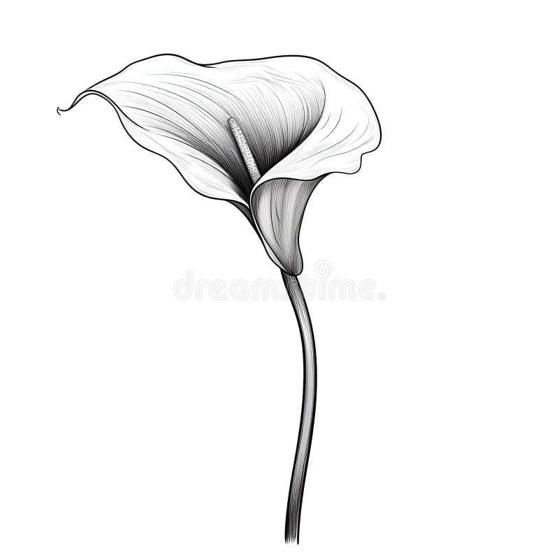 Cala Lily Outline Stock Photos - Free & Royalty-Free Stock Photos from ...