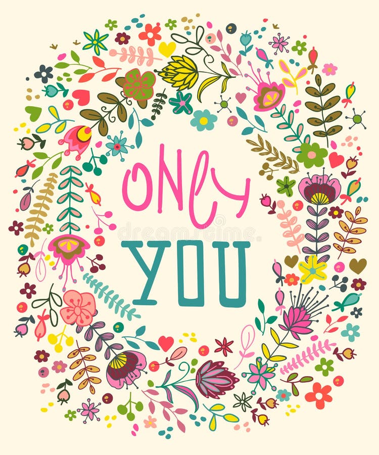 Botanical floral bouquet stock illustration. Illustration of clover