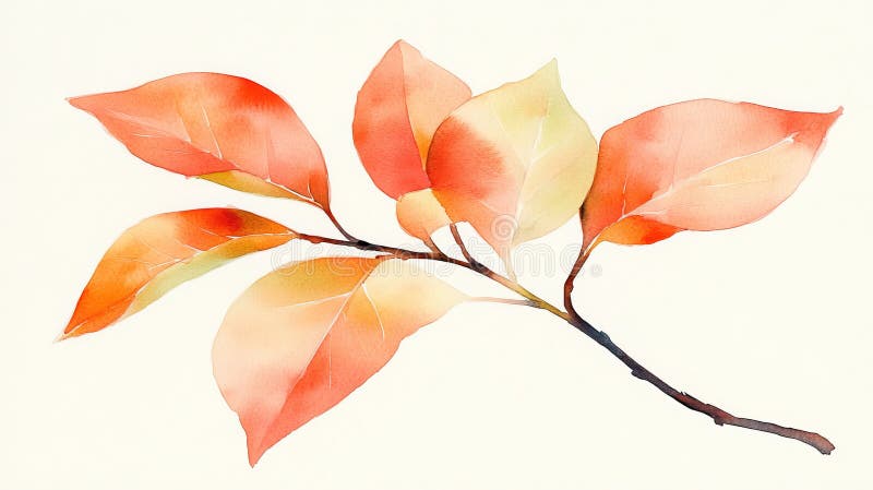 Botanische Illustration von zarten Herbstfarben lässt weiche Fokussierung Hintergrund Kunst drucken lizenzfreie abbildung