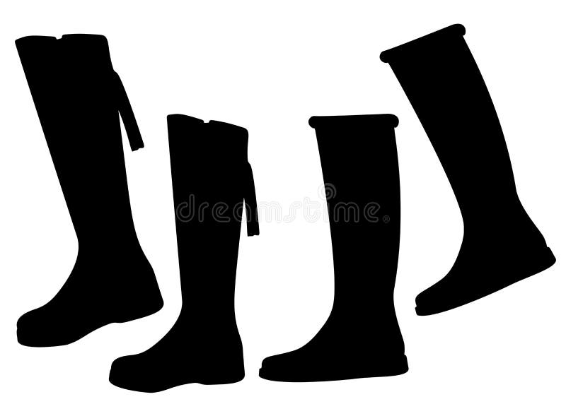 Céntrico fecha límite Regularidad Botas Altas Para Mujeres Sin Tacones En El Set Ilustración del Vector -  Ilustración de invierno, calzado: 214333636