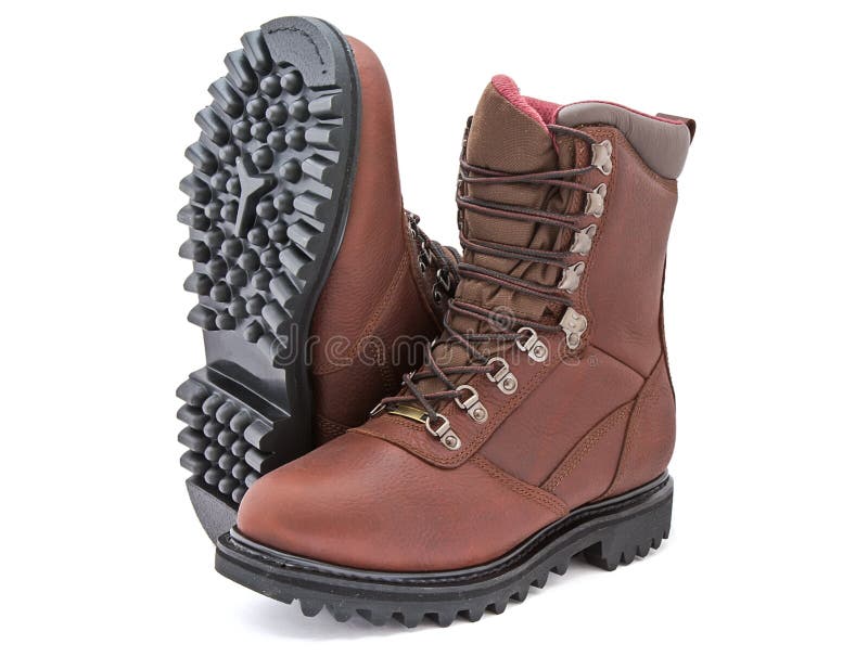 Botas de couro imagens de stock