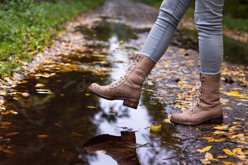 Botas de cuero impermeables sales