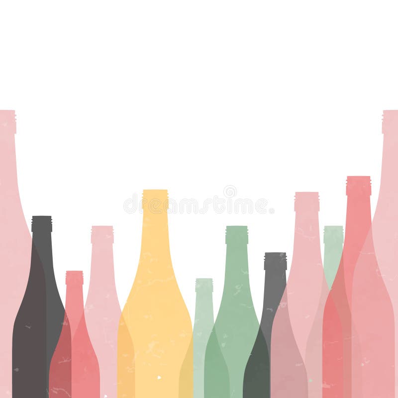 Botella Cartel retro inconsútil ilustración del vector Botella Cartel retro inconsútil ilustración del vector
