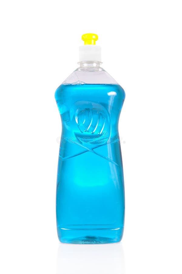 Botella del detergente líquido aislada en blanco imagen de archivo libre de regalías Botella del detergente líquido aislada en blanco imagen de archivo libre de regalías