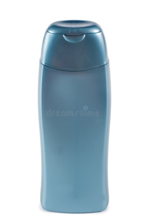Botella plástica aislada en un blanco
