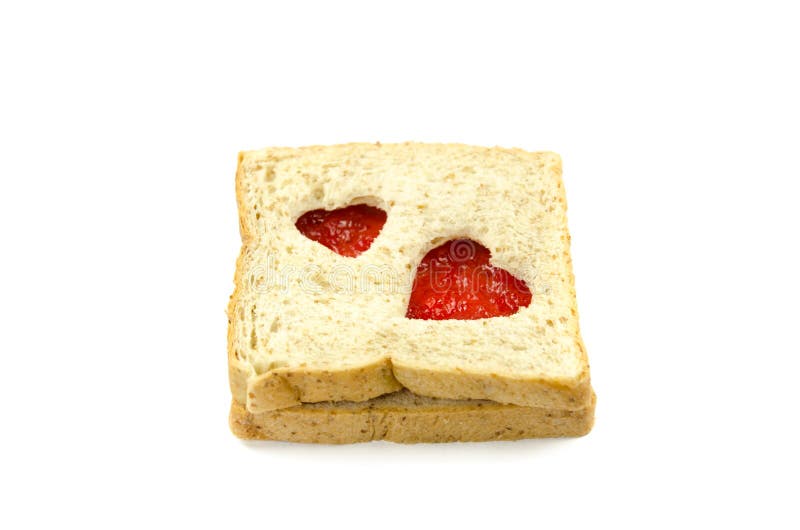 Boterham met aardbeijam stock afbeelding Boterham met aardbeijam stock afbeelding