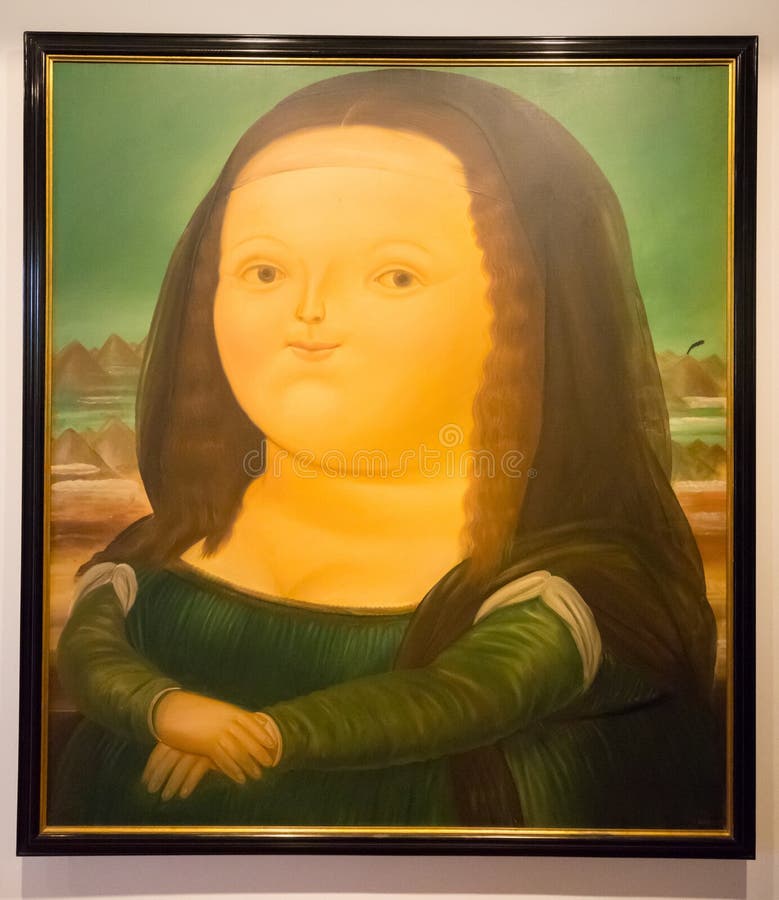 Botero muzealny obrazek Botero tytułował Monalisa fotografia royalty free Botero muzealny obrazek Botero tytułował Monalisa fotografia royalty free