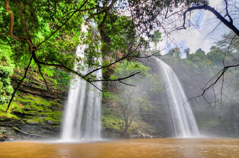 Boti Falls, Ghana royalty free stock photo