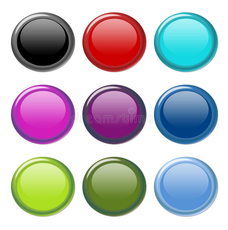 Botones brillantes del aqua libre illustration Botones brillantes del aqua libre illustration