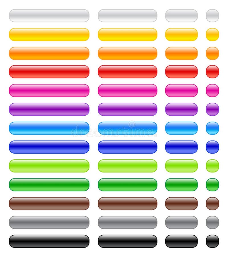 Botones brillantes del Web ilustración del vector Botones brillantes del Web ilustración del vector