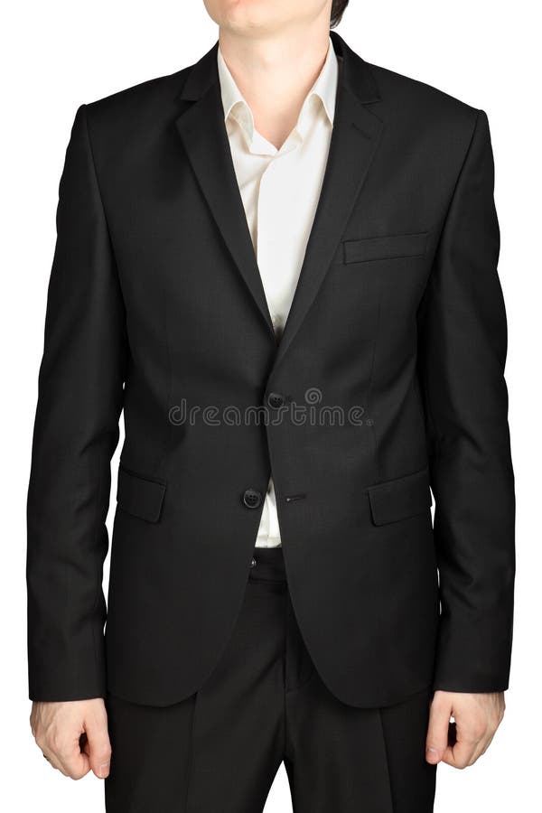 Botones para hombre gris oscuro de la chaqueta dos, camisa blanca sin el lazo fotos de archivo libres de regalías Botones para hombre gris oscuro de la chaqueta dos, camisa blanca sin el lazo fotos de archivo libres de regalías