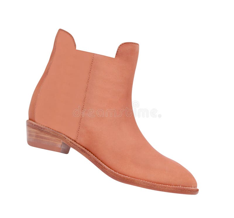 Bottes brunes courtes de femme photographie stock libre de droits