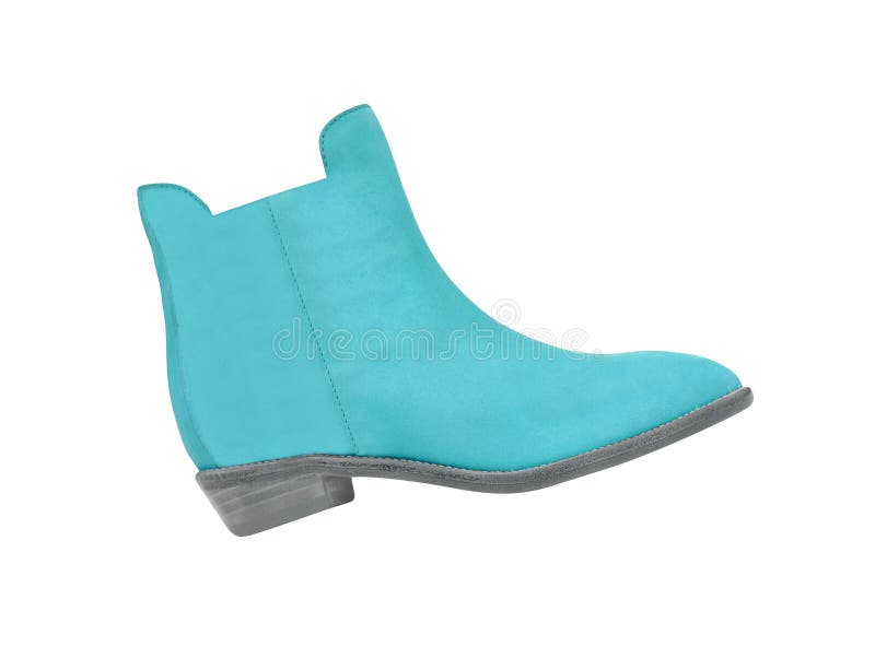 Bottes brunes courtes de femme d'isolement photo libre de droits