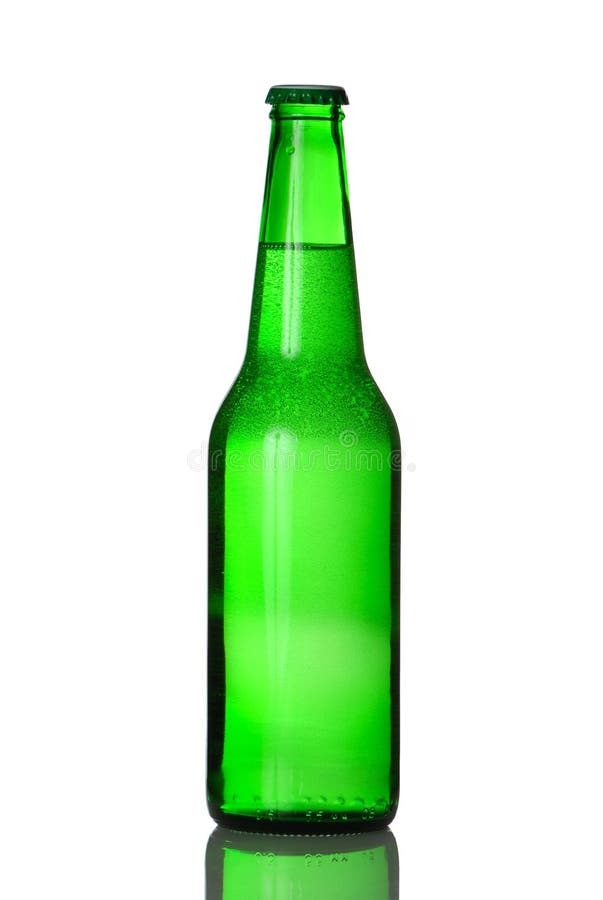 Bottiglia da birra verde fotografie stock Bottiglia da birra verde fotografie stock