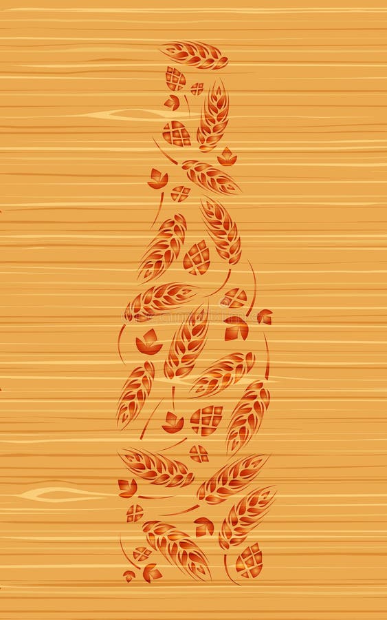 Bottiglia decorativa di vettore di birra illustrazione di stock Bottiglia decorativa di vettore di birra illustrazione di stock