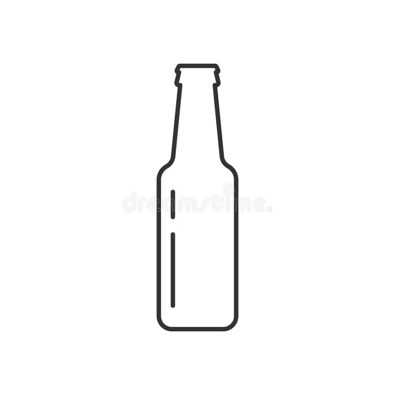 Bottle of beer outline icon. Bottle of beer outline icon