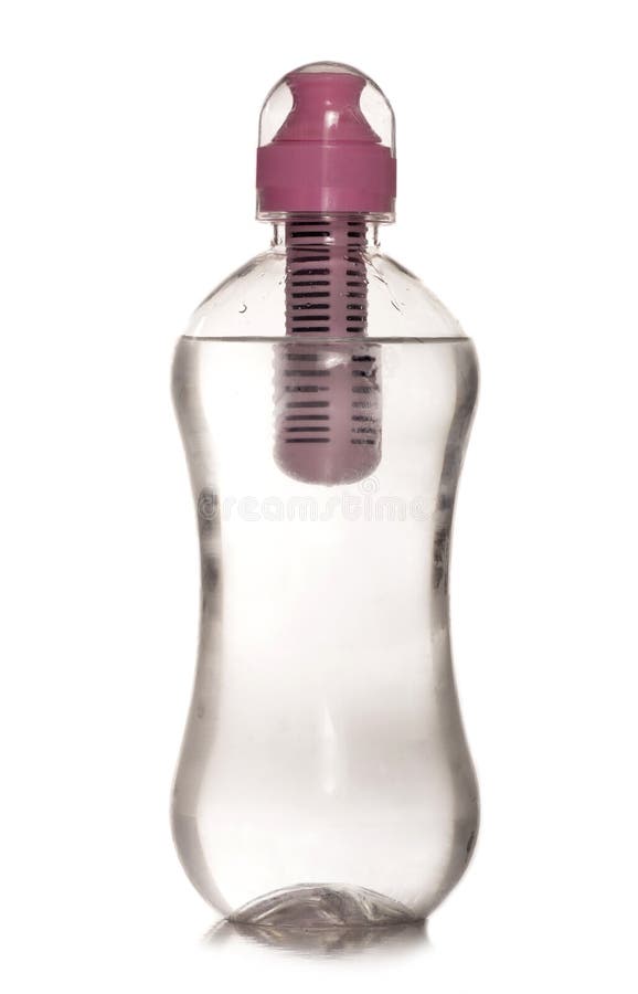 Filtered water bottle studio cutout. Filtered water bottle studio cutout
