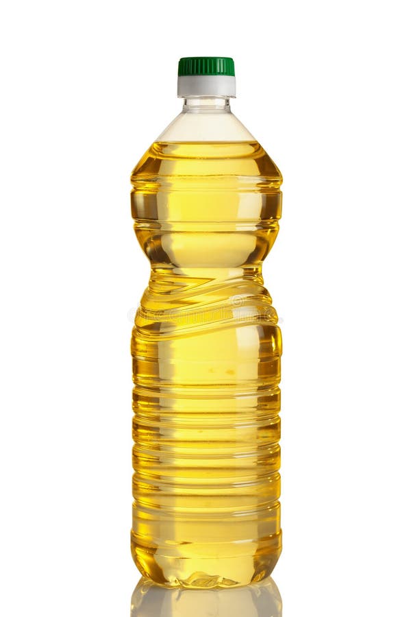 Bottle of cooking oil on white background. Bottle of cooking oil on white background