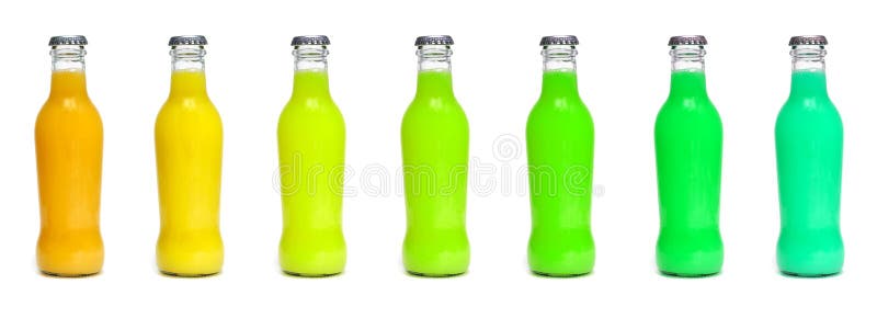 Bottiglie della spremuta immagine stock libera da diritti Bottiglie della spremuta immagine stock libera da diritti