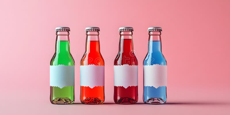 Bottiglie Di Soda Colorate illustrazione vettoriale
