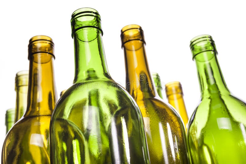 Bottiglie di vino di vetro vuote immagine stock immagine for Immagini da dipingere su vetro