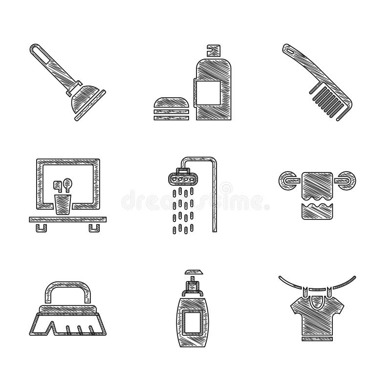 Bottiglietta Per La Doccia Di Biancheria Per Asciugare Il Sapone Liquido Su  Spazzola Per La Pulizia Di Spazzolino Per Specchio Per Illustrazione  Vettoriale - Illustrazione di asciutto, rubinetto: 227333027