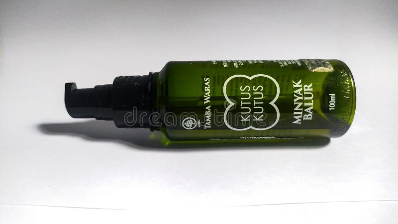 Bottle of Balinese anti-insect oil stock photos
