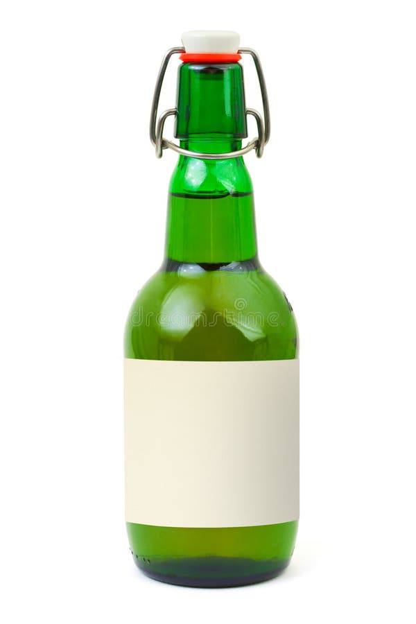 Bottle of beer with blank label