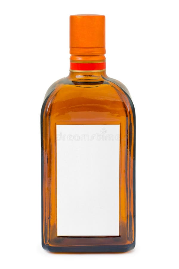 Bottle with blank label stock photos