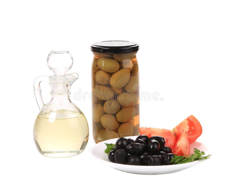 Bottle of olives. stock image. Image of italy, diet, mediterranean