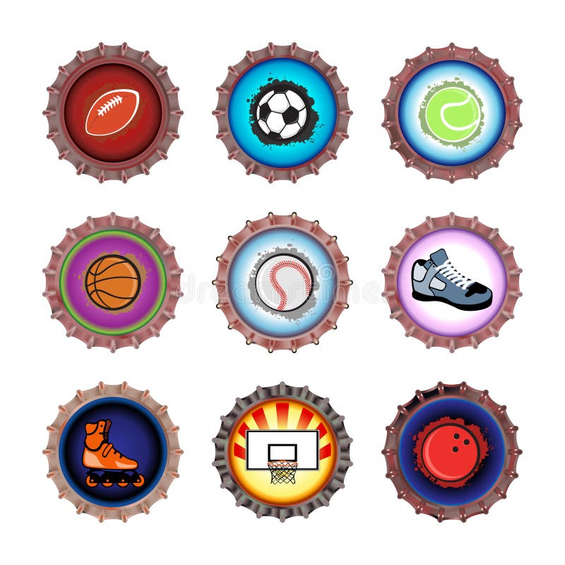 Bottle Caps Setsport Picture. Image 9256218