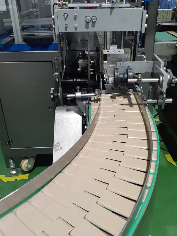 Bottle Conveyor Belt for Wrapping Machine Stock Image Image of indoor