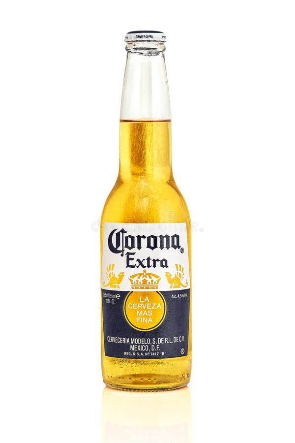 Bottle of Corona Extra Beer Isolated on White Background. Corona is Made in  Mexico and is the Top Selling Imported Beer in the Editorial Photography -  Image of drink, cerveza: 169197877